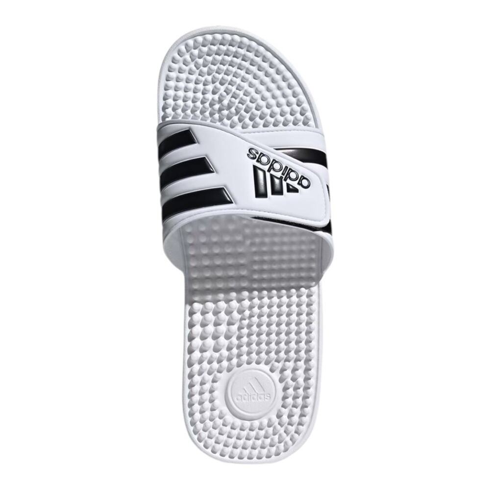 Adidas Adissage Massage Slides White Black Post Workout Recovery Sandals Size 17 - Picture 15 of 16